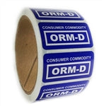 Blue Glossy "Consumer Commodity ORM-D" Label - 1" by 2" - 500 ct