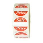 Red "Sale Price" Labels Stickers - 1.5" diameter - 500 ct Roll