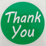 Glossy Green "Thank You" Stickers - 2" diameter - 500 ct Roll